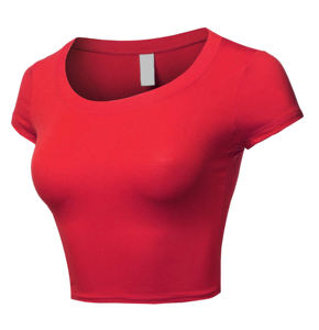 Camiseta corta de algodón de alta calidad para mujer, camiseta estampada para ropa de calle diaria y apariencia informal de verano - Product Image 1
