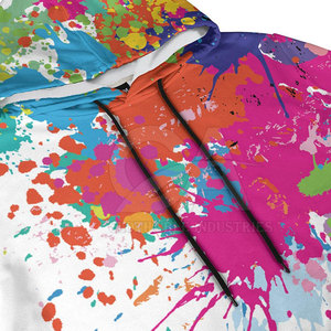 Sweatshirt à capuche tricoté épais et épais pour hommes et femmes, technique de lavage à l'acide avec impression de logo personnalisé, sweatshirt d'hiver 100% coton - Product Image 2