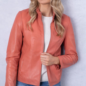 Nouvelle veste en cuir de mouton satiné pour femmes au design élégant, de haute qualité, style urbain d'hiver, cuir véritable régulier - Product Image 1