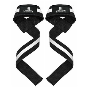 Accessoires de gymnastique en coton rembourré avec logo personnalisé Sangles de levage en silicone pour gyn avec support de poignet - Product Image 4