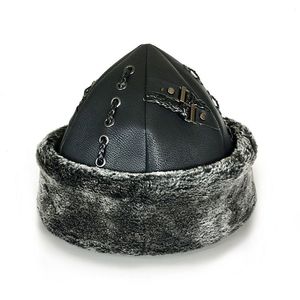 Chapeau asymétrique traditionnel de haute qualité en similicuir Ottoman Kayi Ertugrul Dirilis / Bork Shark Anatolia, respirant pour l'extérieur - Product Image 3