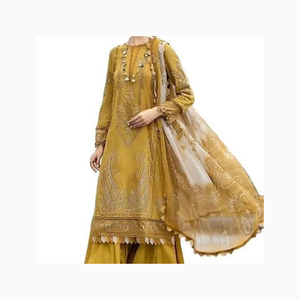 Lanzamiento de un nuevo diseñador de ropa de fiesta Look bordado pesado vestido de trabajo Patiala Salwar y Dupatta traje completamente cosido tradicional - Product Image 1