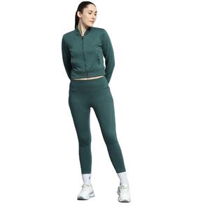 Nouvel ensemble de survêtement sportif respirant 100 % coton de haute qualité avec logo personnalisé pour femme, taille plus, ensemble jogging 2 pièces avec fermeture éclair pour l'entraînement - Product Image 1