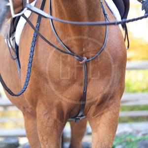 Martingale d'équitation en cuir léger avec détection d'aiguille, conception de haute qualité pour un confort maximal du cavalier, contrôle du cheval - Product Image 3