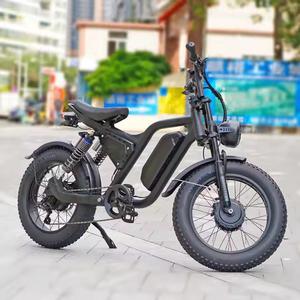 จักรยานไฟฟ้าสองล้อ1500W ล้อใหญ่มอเตอร์ไซด์อลูมิเนียมอัลลอยด์ขนาด20x4นิ้ว - Product Image 1