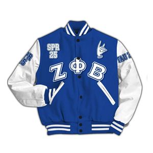 Chaqueta Universitaria de Lana con Recubrimiento Personalizado Zeta Phi Beta, Diseño Personalizado, Colores y Tallas Personalizadas Ecológicas - Product Image 1