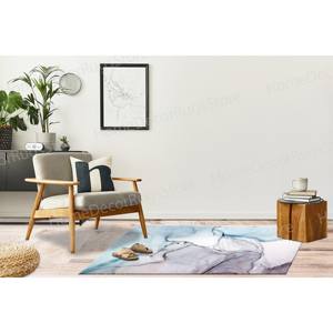 Tapis en marbre bleu et violet, tapis imprimé moderne, décoration de chambre à coucher de luxe, tapis gobelin - Product Image 4