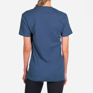 Camiseta de Cuello Redondo 100% Algodón Peinado, Color Azul Marino, Tejido Tri-Blend - Product Image 2
