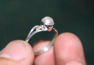 Natural <b>Pearl</b> <b>Ring</b> In 925 Sterling Silver Handmade Jewelry <b>Ring</b> Gift For Her - Product Image 4