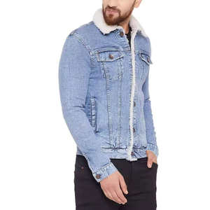 Veste en jean pour homme d'inspiration rétro, conçue avec une structure en denim durable pour un confort quotidien et un style urbain. - Product Image 3