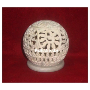 Hermoso diseño de tallado de flores de esteatita Natural hecho a mano, portavelas de luz de té para decoración del hogar y propósito de reventa - Product Image 1