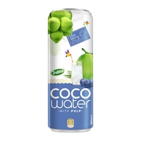 OEM Fabricant vietnamien Canette Alu de 330ml Eau de coco avec pulpe filtrée Pastèque Saveur Eau de coco