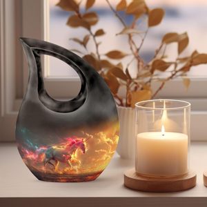 Urna de Metal de Unicornio para Cenizas Mujeres Urnas de Cremación para Cenizas Humanas Mini Urnas Adulto Hombre Pequeño para Cenizas Humanas Tamaño Personalizado - Product Image 3