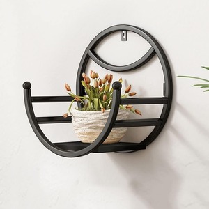 Jardinière murale ronde moderne chic pour la verdure d'intérieur, décoration élégante pour la maison, balcon, bureau et présentoir multi-usages à l'intérieur - Product Image 1