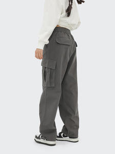 Pantalon de jogging unisexe à jambe large et poches centrales, style ample, haute qualité, faible MOQ, personnalisable, 100% coton épais anti-boulochage pour hommes et femmes - Product Image 3