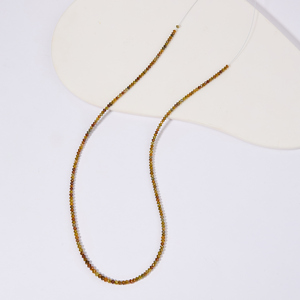 Magnifique collier Mala en diamants naturels multicolores de 30 carats avec pierres rondes taillées en or blanc pour bijoux fins - Product Image 3