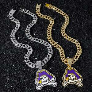 Colgante de Calavera Pirata de Plata 925 con Moissanita, Chapado en Oro de 14K de Alta Calidad, Joyería Hip Hop Personalizada, Regalo para Fans - Product Image 4