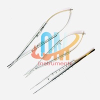 Instrumentos OldMed, Juego de 3 Piezas de Instrumentos de Microcirugía Oftálmica TC, Acero Inoxidable de Grado Médico, Autoclavables, Aguja Castroviejo