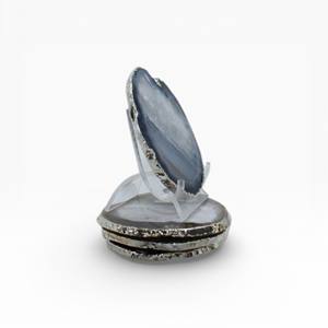 Sous-verres élégants en agate gris fumé avec effet marbre doux pour la décoration de table contemporaine - Product Image 6