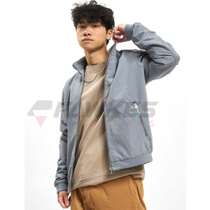Ropa de hombre personalizada, chaqueta de bombardero, chaqueta negra de moda a prueba de viento, ropa exterior informal, chaqueta de bombardero para hombre - Product Image 1