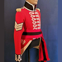 Veste rouge personnalisée en laine lourde britannique Regt Deatsville pour hommes vestes napoléoniennes pour hommes fabrication de broderies OEM ODM toutes tailles