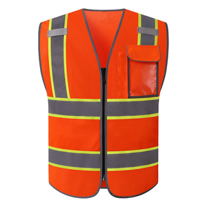 Haute visibilité hommes gilet robuste poches couleur personnalisée femmes maille bicolore haute visibilité gilet de sécurité réfléchissant - Product Image 2