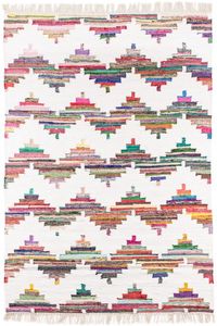 Tapis rectangle en coton antidérapant et écologique de couleur naturelle pour salon, cuisine et lit. - Product Image 5