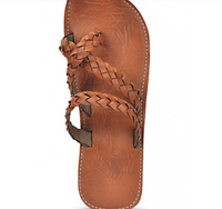 Chaussures habillées unisexes avec anneau d'orteil tressé marocain Sandales d'été faites à la main avec semelle intérieure en cuir véritable OEM disponible 10 tailles