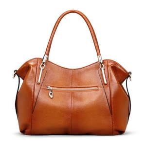 Bolsos de mano de cuero de alta calidad 100% para mujer/cierre de cremallera para mujer, bolsos de mano de cuero a precio razonable - Product Image 5