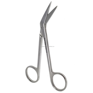 กรรไกรตัดเยื่อชั้นเยื่อบุโพรงฟันคุณภาพสูง ขนาด 4.5 นิ้ว แบบมีมุม สำหรับงานผ่าตัดทางทันตกรรม ผลิตจากสแตนเลส แข็งแรง ทนทาน ได้รับการรับรองมาตรฐาน CE ISO - Product Image 1