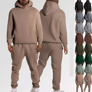 Personalizado de alta calidad de algodón chándal de lujo de gran tamaño pantalones de chándal Unisex Sudadera con capucha conjunto XXL sudaderas con capucha para hombre sudor Jogging - Product Image 3