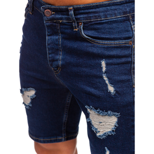 Breathable <b>Lightweight</b> Denim <b>Shorts</b> for <b>Men</b> Vintage Medium Wash Relaxed Fit for Streetwear and Summer Fashion - Product Image 5