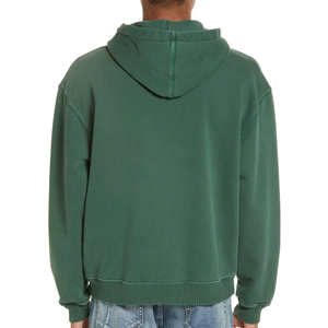 Sudadera con capucha de lana de algodón 100% para hombre de Color verde para ropa de invierno, sudadera con capucha de moda Lisa para hombre más vendida - Product Image 2