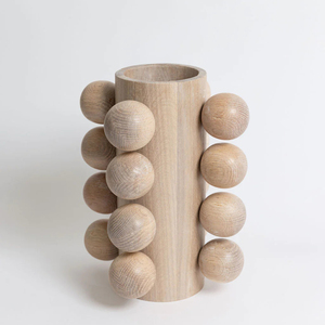 Lovely Modern Wooden <b>Bubble</b> <b>Vase</b> Handcrafted Wooden Bead <b>Vase</b> for Dried Flowers Table Decoration - Product Image 4