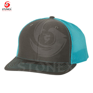 Custom Logo Baseball Cap 100% Cotton Trucker Caps Custom Hats Patch Mesh <b>Back</b> Trucker Hats With Custom Logo - Product Image 2