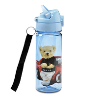 500 ml Yetişkin Su Şişesi Pipetli Eğlenceli Karikatür Baskılı Kolay Taşıma Askılı Açılır Kapaklı Dökülmez Kapaklı Taşınabilir BPA İçermez Çevre Dostu
