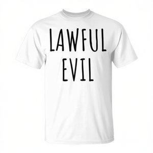 Camiseta Lawful Evil Meme, unisex, talla para adultos, corte regular, algodón blanco - Product Image 2