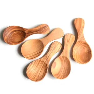 인도 제조업체 직매 아카시아 나무 수프 스푼 및 샷 핸들 주방 액세서리 나무 스푼