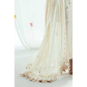 Conjunto de traje bordado de 3 piezas para mujer con dupatta bordada DN-62036, incluye shalwar y churidar - Product Image 1