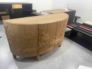 เฟอร์นิเจอร์ห้องนั่งเล่นอเนกประสงค์เปิดประทุนประตูคู่ทำด้วยมือไม้เนื้อแข็งแกะสลักด้วยมือดีไซน์2025 - Product Image 5