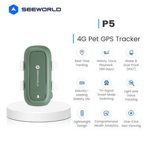 جهاز تعقب جديد لصحة الحيوانات الأليفة P5 <span class=keywords><strong>GPS</strong></span> & Beidou مع شبكة <span class=keywords><strong>4G</strong></span> IP67 ضد الماء للقطط والكلاب - Product Image 2