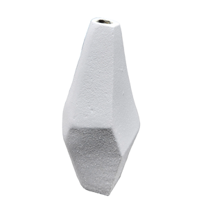 Pot de fleur en fer fait à la main de luxe Vase décoratif en métal blanc Accent de table de vie irrégulier durable pour la maison côtière - Product Image 5