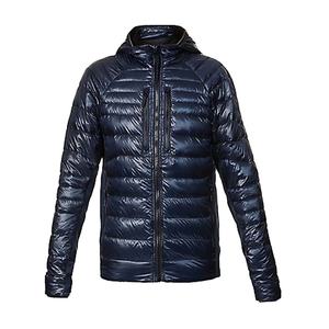 Chaqueta de hombre cálida ligera para exteriores, chaquetas acolchadas rellenas de burbujas de invierno con capucha azul brillante personalizadas para hombre - Product Image 1