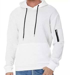 Otoño e Invierno nuevos hombres ocio Sudadera con capucha personalidad cremallera lateral Sudaderas Hombre 100% algodón personalizado Logo Basics hombres sudaderas con capucha - Product Image 2