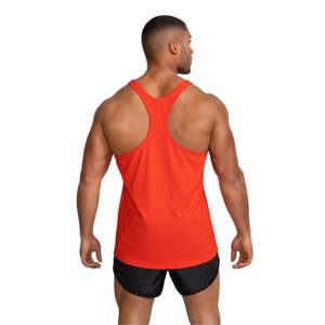 Gold's Gym Mens Tank Top <b>Red</b> Cotton Sleeveless Workout Shirt Muscle Fit Gym Vest Custom Logo Printing Breathable Quick Dry - Product Image 4