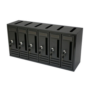 Buzón de Correos Combinado de 6 Compartimentos, Color Antracita - Product Image 1