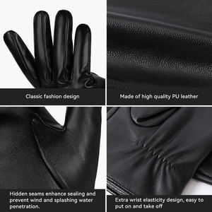 Gants en cuir de haute qualité en gros avec logo personnalisé, nouveau design, confortables, coupe-vent, pour usage quotidien et décontracté en extérieur - Product Image 2