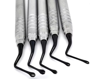 Venta al por mayor ul-amin Manual set de 5 Dental Gracey hueso dentado cureta plateado recubierto calidad instrumento periodontal herramienta - Product Image 1