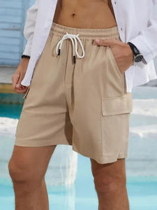 2025 vente chaude OEM ODM Cargo été Shorts survêtement couleur unie de court décontracté confortable Shorts extérieur Shorts pour hommes - Product Image 2