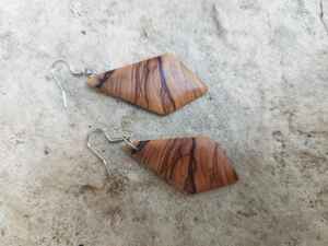 Nouveauté Boucles d'oreilles en bois de forme irrégulière Grandes boucles d'oreilles géométriques rondes Vintage Grandes boucles d'oreilles pendantes Bijoux de mode Accessoires - Product Image 3